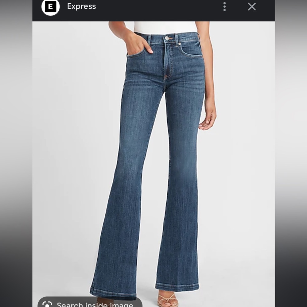 Express high rise bell flare size 4 short